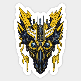 Mecha Skull S03 D75 Sticker